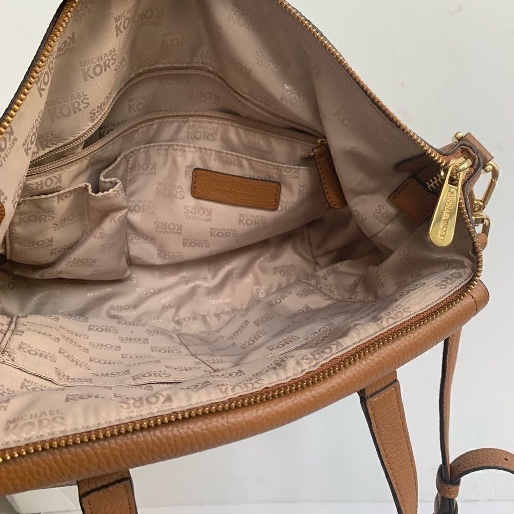 MICHAEL KORS MACKENZIE LEATHER SATCHEL ACORN - Picture 8 of 8